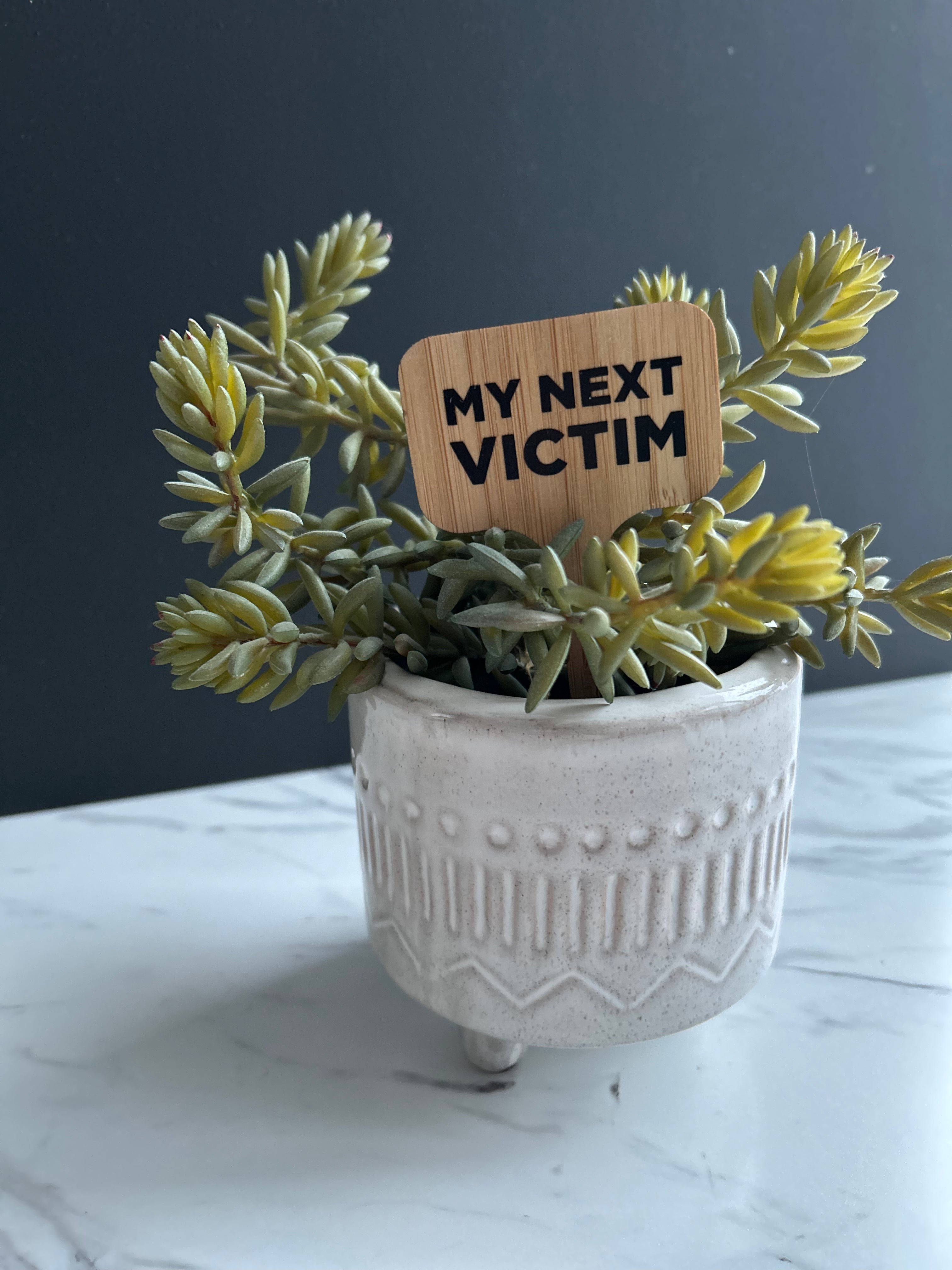 My Next Victim Plant Stake