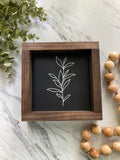 Leaf Silhouette Mini Sign
